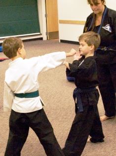 Two Kids Participating in Karate