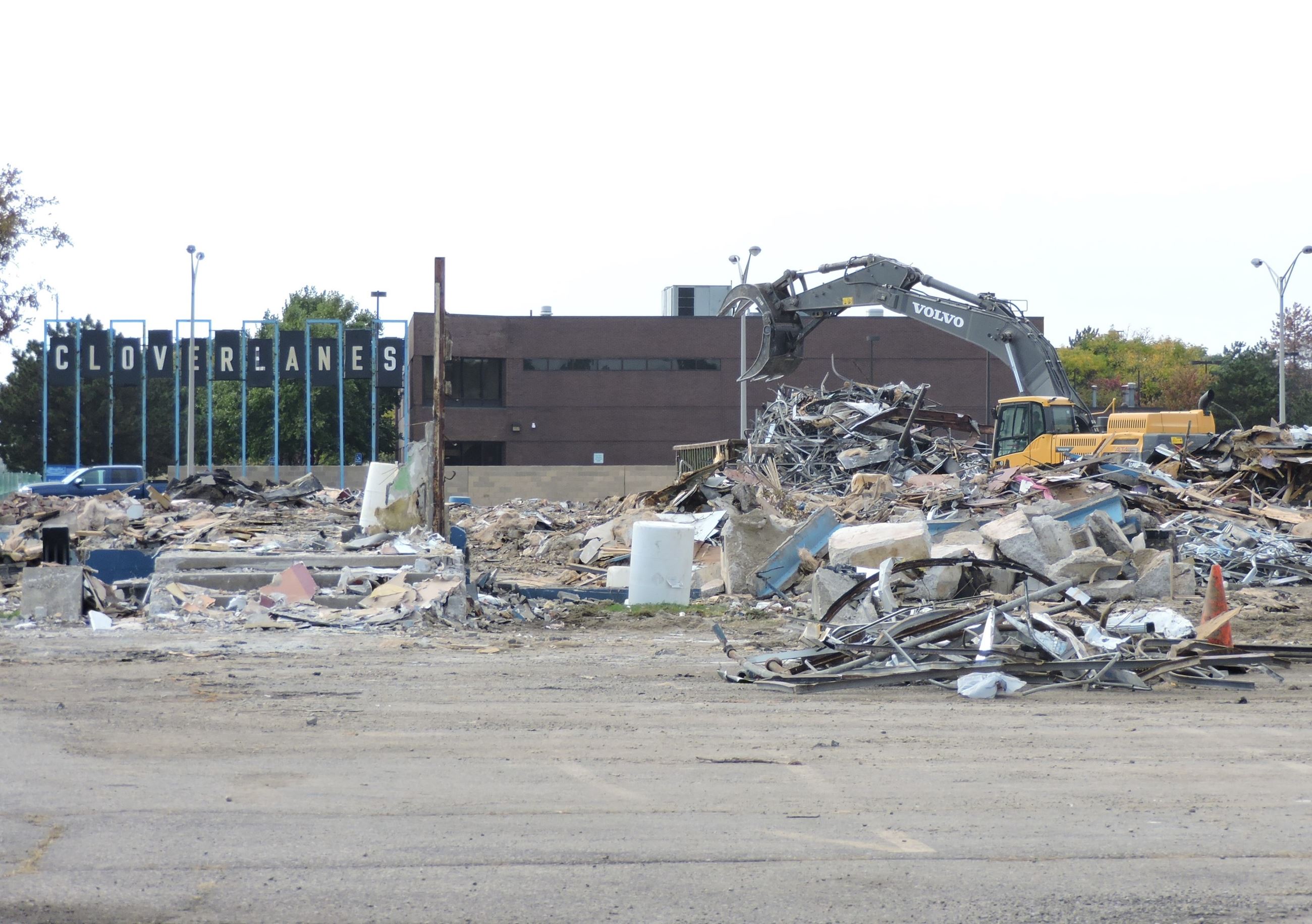 Construction equipment at the Safety Mini-Storage Site