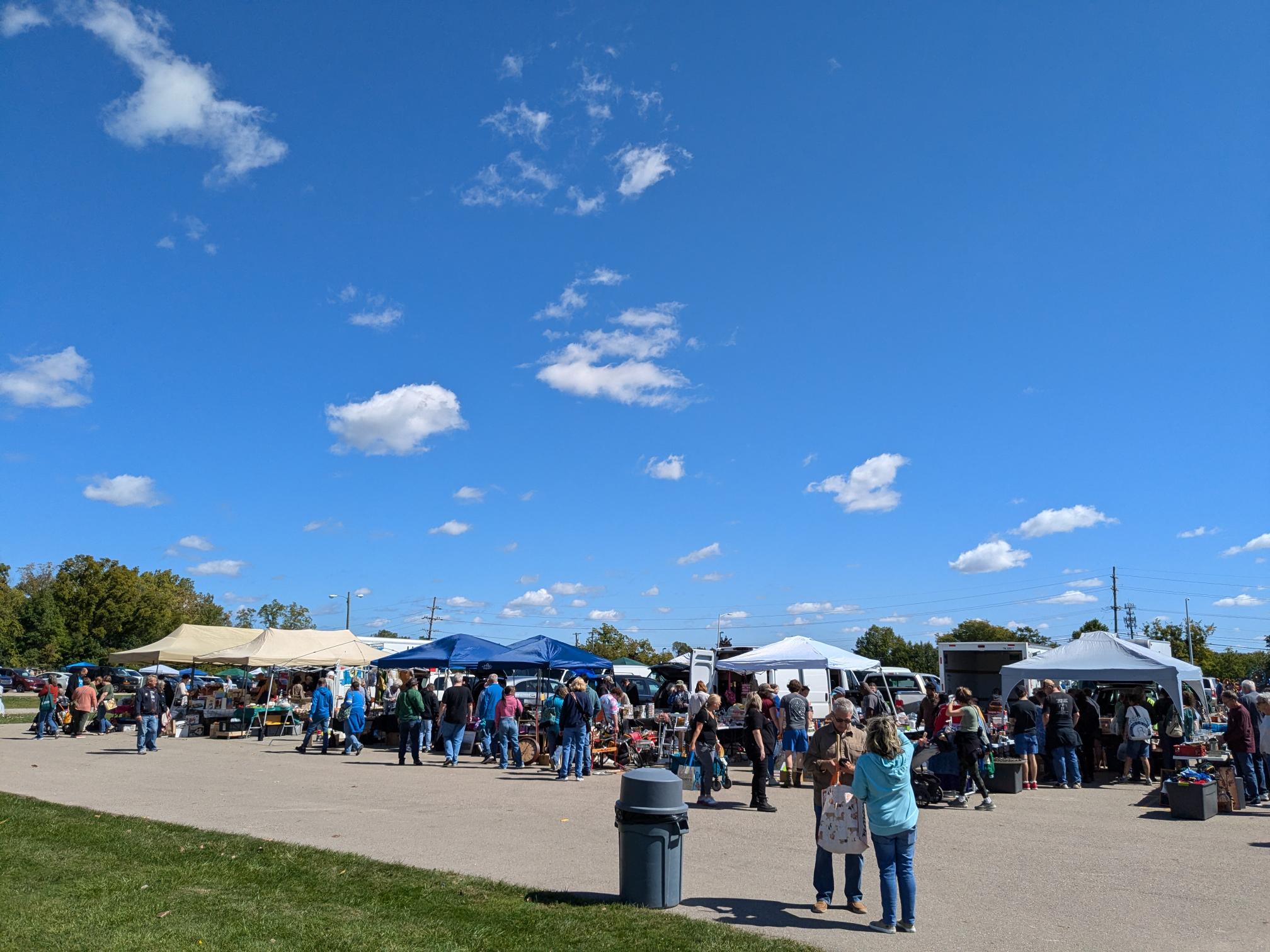Shoppers at the Flea Market