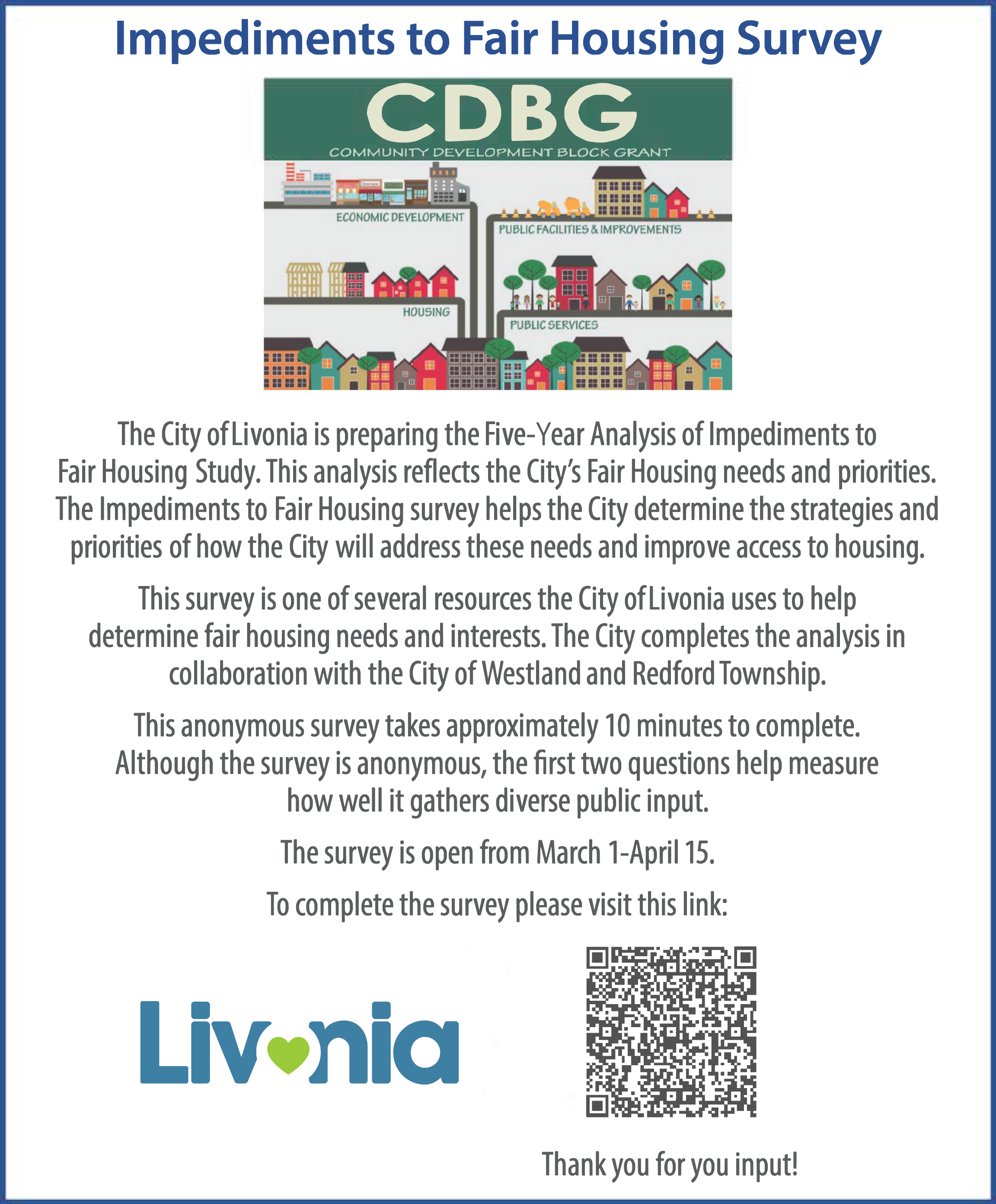 2026 Impediment Survey Flyer