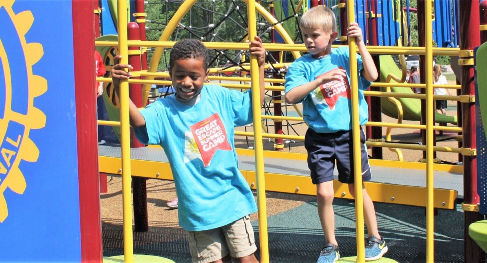 Kids play at Rotary Park