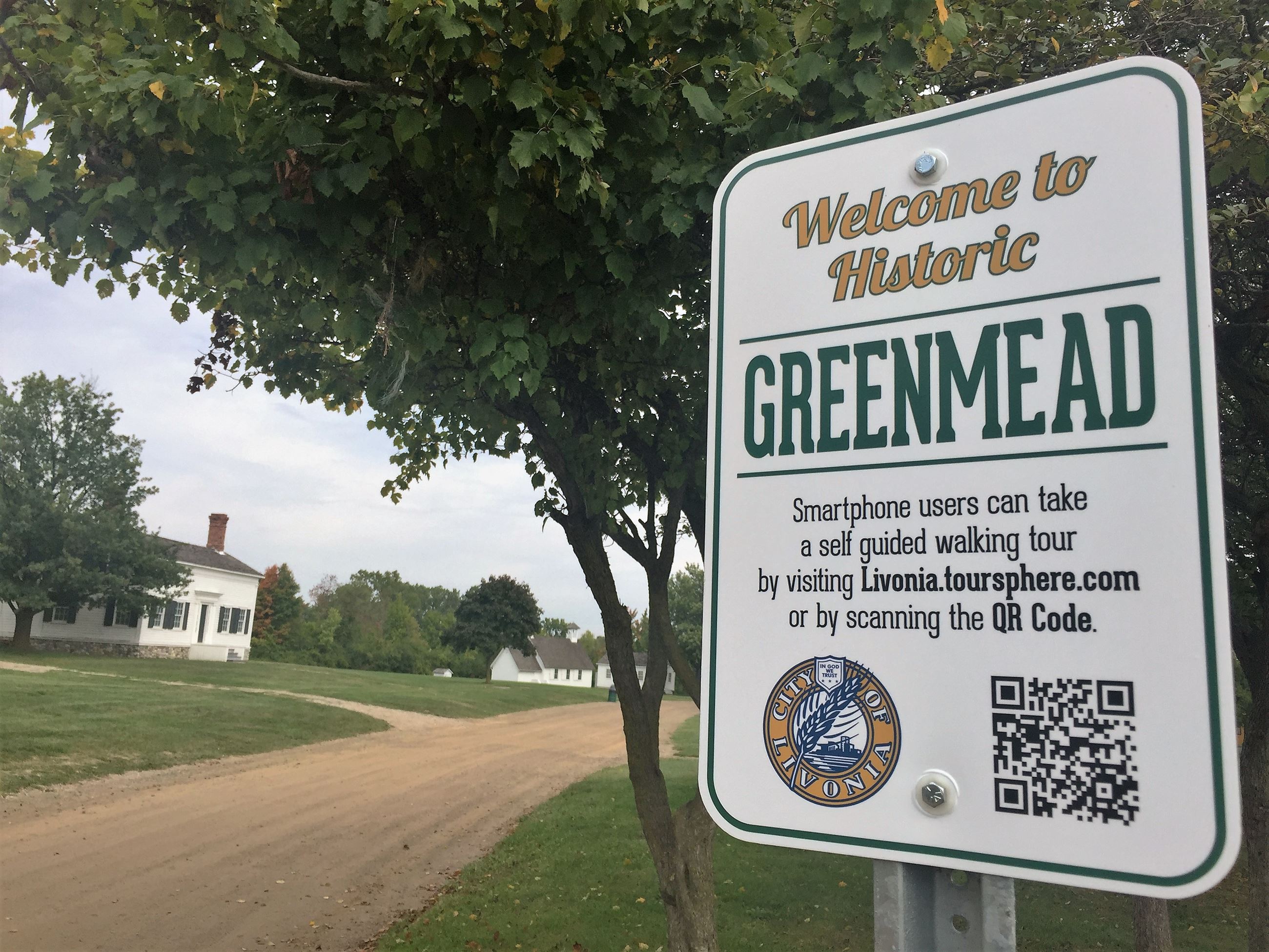 Welcome to Historic Greenmead Self Tour Sign