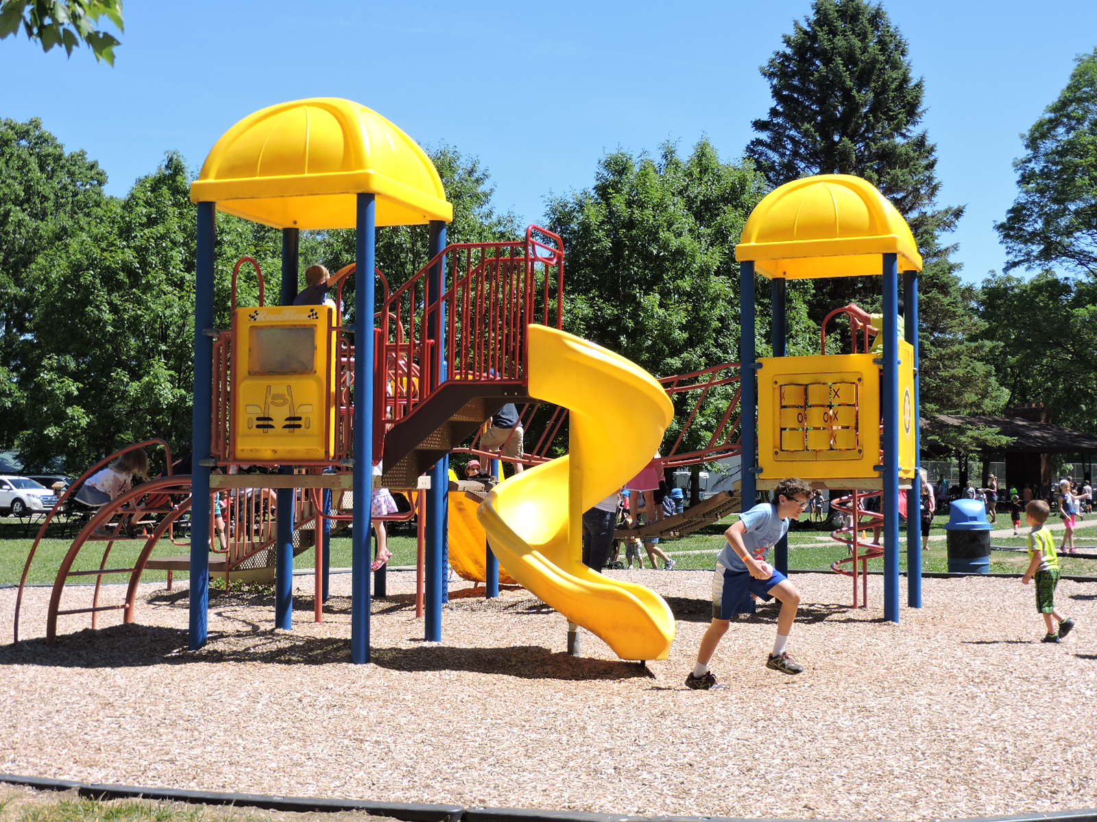 Kids Playing on Rotary Park Playground